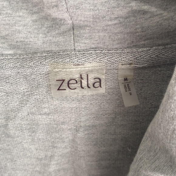 *LIGHT GRAY* Zella Heather Cowl Neck Flattery Hoodie Crop Top Size M, NWT - Picture 2 of 7